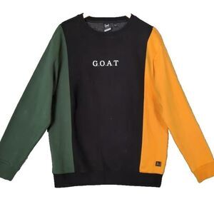 WXYZ GOAT Color Block Y2K Pullover Sweatshirt Men's Large